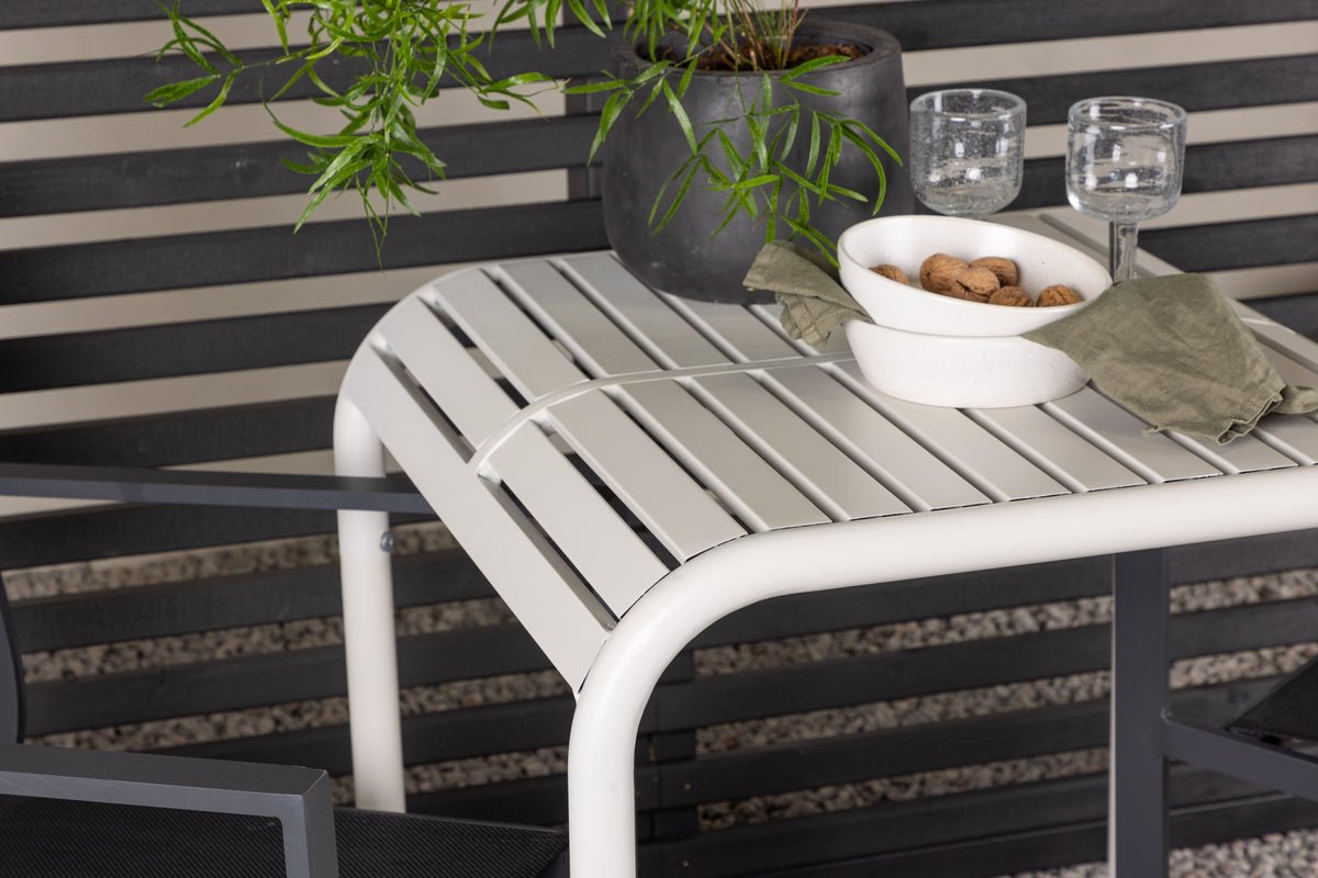 Garten Cafegruppe Florenz – 3-teiliges Gartenmöbel-Set in Beige/Schwarz