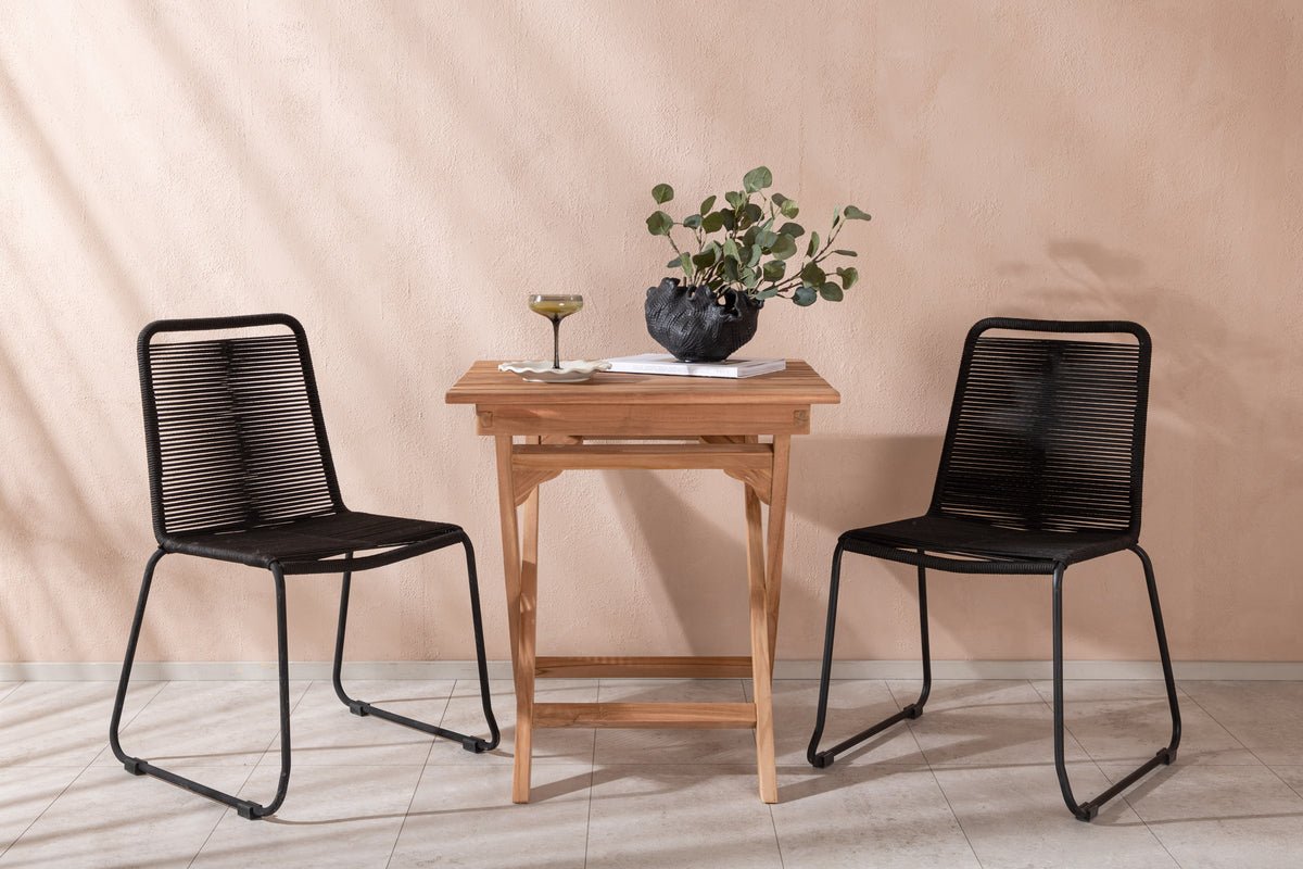 Garten Cafegruppe Kivara – 3 teiliges Set aus Teakholz und Polyester