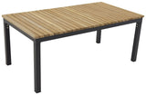 Garten Couchtisch Alanu - ein Materialmix aus Aluminium und Teakholz