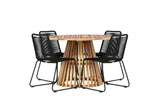 Garten Essgruppe Amano – 5-teiliges Gartenmöbel-Set mit rundem Tisch in 2 Farben