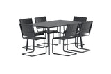 Garten Essgruppe Moraya – 7-teiliges Set aus Stahl/Polywood in 2 Farben