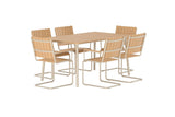 Garten Essgruppe Moraya – 7-teiliges Set aus Stahl/Polywood in 2 Farben