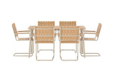 Garten Essgruppe Moraya – 7-teiliges Set aus Stahl/Polywood in 2 Farben