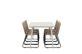 Garten Essgruppe Teneriffa– 7-teiliges Gartenmöbel-Set Beige/Braun