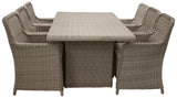 Garten Essgruppe Valencia” – 7-teiliges Gartenmöbel-Set aus Polyrattan
