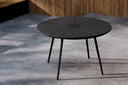 Garten Esstisch Capri - Ø 120cm aus Polywood und Aluminium in Beige oder Schwarz