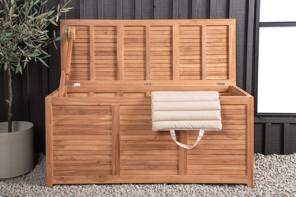 Garten Kissenbox Sorine - 60x130x50 aus Teakholz