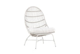 Garten- Loungesessel Anne - Aus Polyester und Stahl in Beige