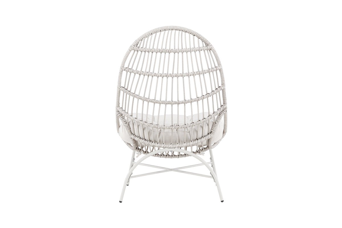 Garden lounge chair Anne - made of polyester and steel in Beige