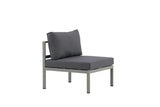 Garten Loungesessel Borelio - Outdoor-Sessel aus Aluminium & Stoff