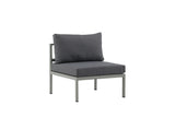Garten Loungesessel Borelio - Outdoor-Sessel aus Aluminium & Stoff