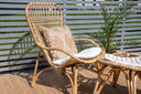 Garten-Loungesessel Elenore - in Natur inklusive Kissen