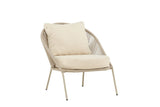 Garten- Loungesessel Larissa - In der Farbe Beige inklusive Kissen