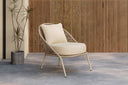Garten- Loungesessel Larissa - In der Farbe Beige inklusive Kissen