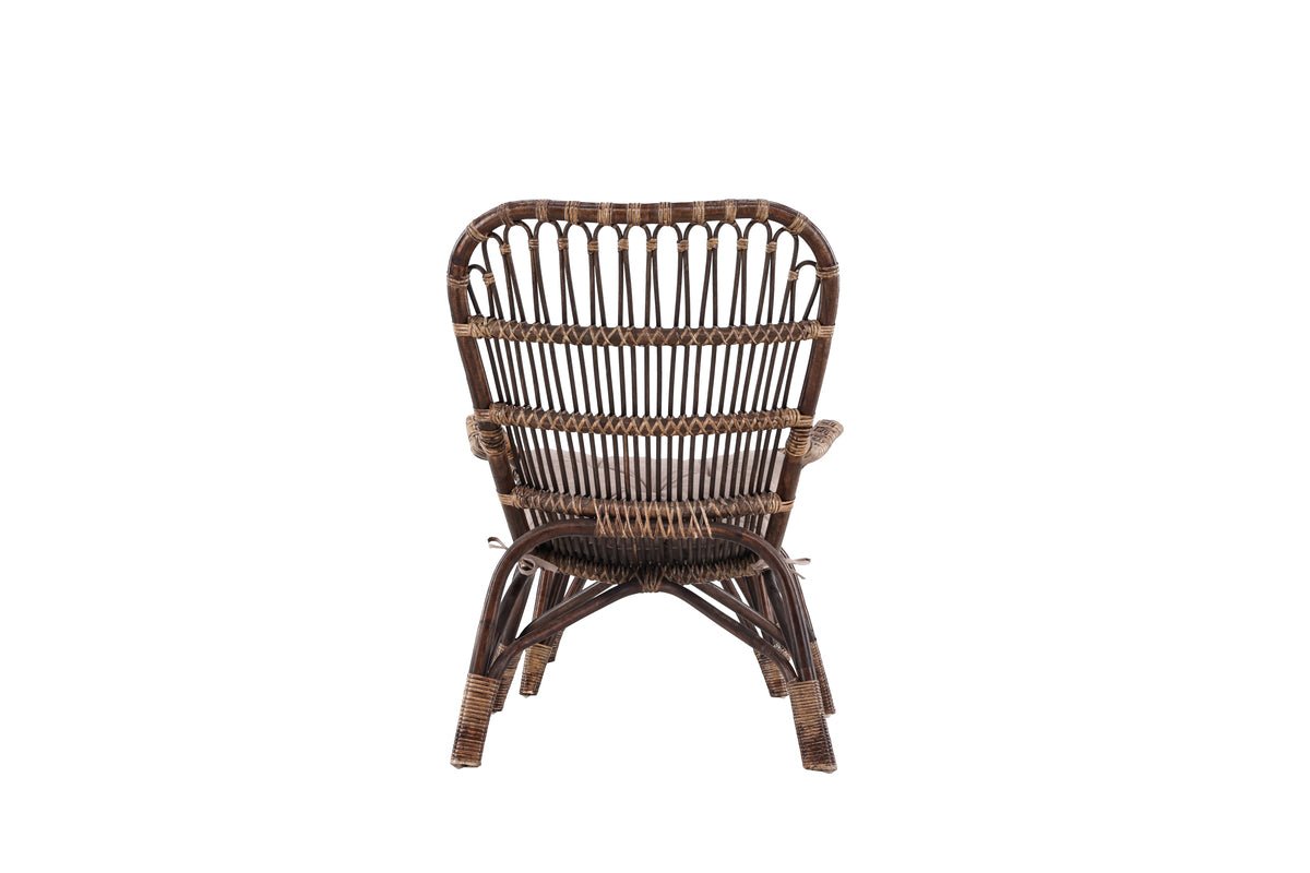 Gaart-Loungesëtz Neapel - aus Bambus a Rattan a Walnussbrong