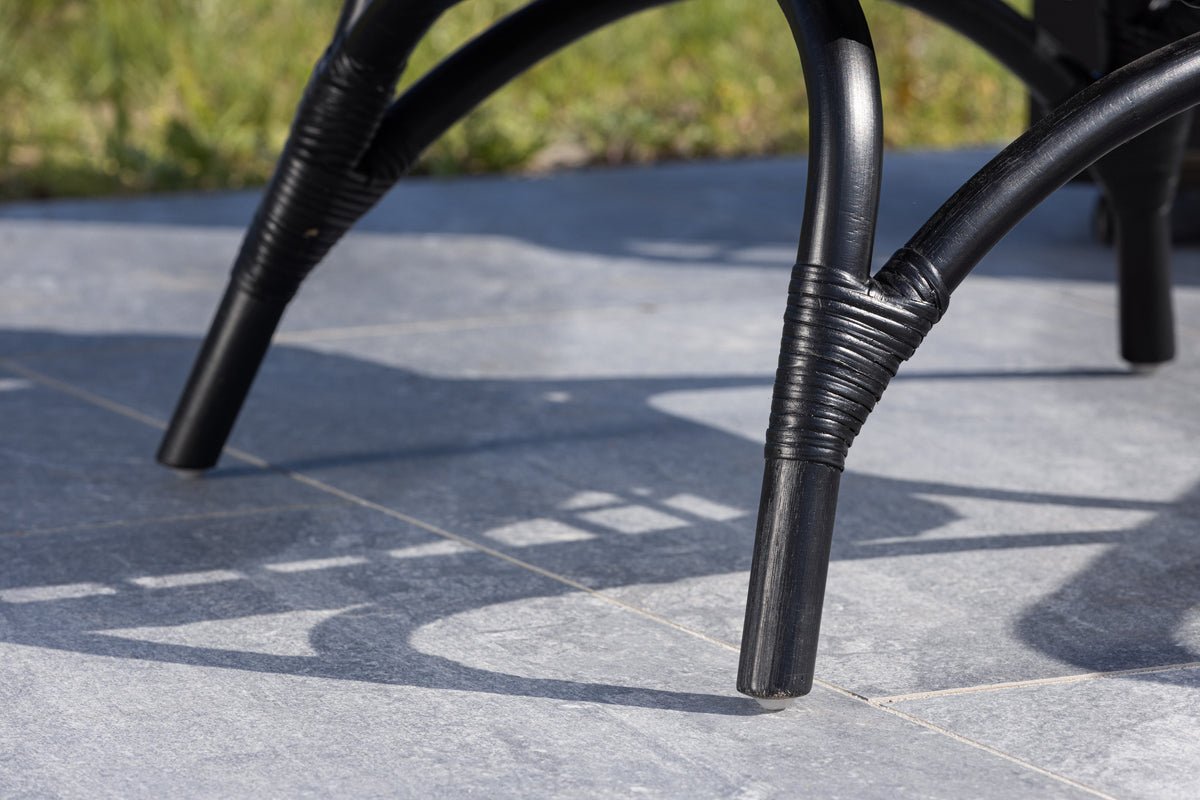 Fauteuil lounge de jardin Porto - En rotin de couleur Noir