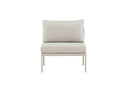 Garten Loungesessel Rika - Outdoor-Sessel mit Aluminium Gestell und zwei Kissen