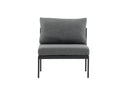 Garten Loungesessel Rika - Outdoor-Sessel mit Aluminium Gestell und zwei Kissen