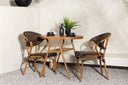 Garten Loungeset Elyon – 3-teiliges Set mit 2 Stühlen & Tisch in Braun