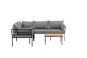 Garten Loungeset Felicita – Ecksofa mit 4 Sitzplätzen und Couchtisch