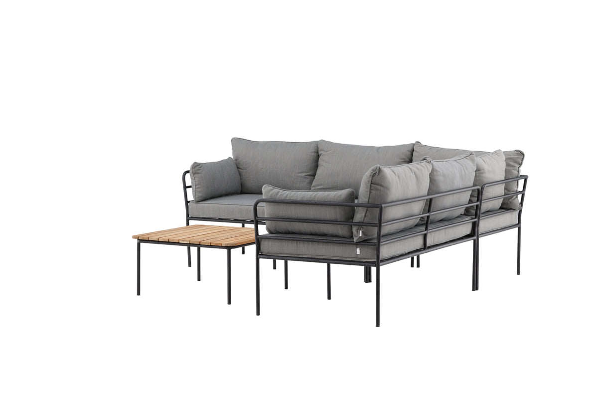 Garten Loungeset Felicita – Ecksofa mit 4 Sitzplätzen und Couchtisch