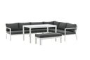 Garten Loungeset Jule – 4-teiliges Set mit grauen Kissen