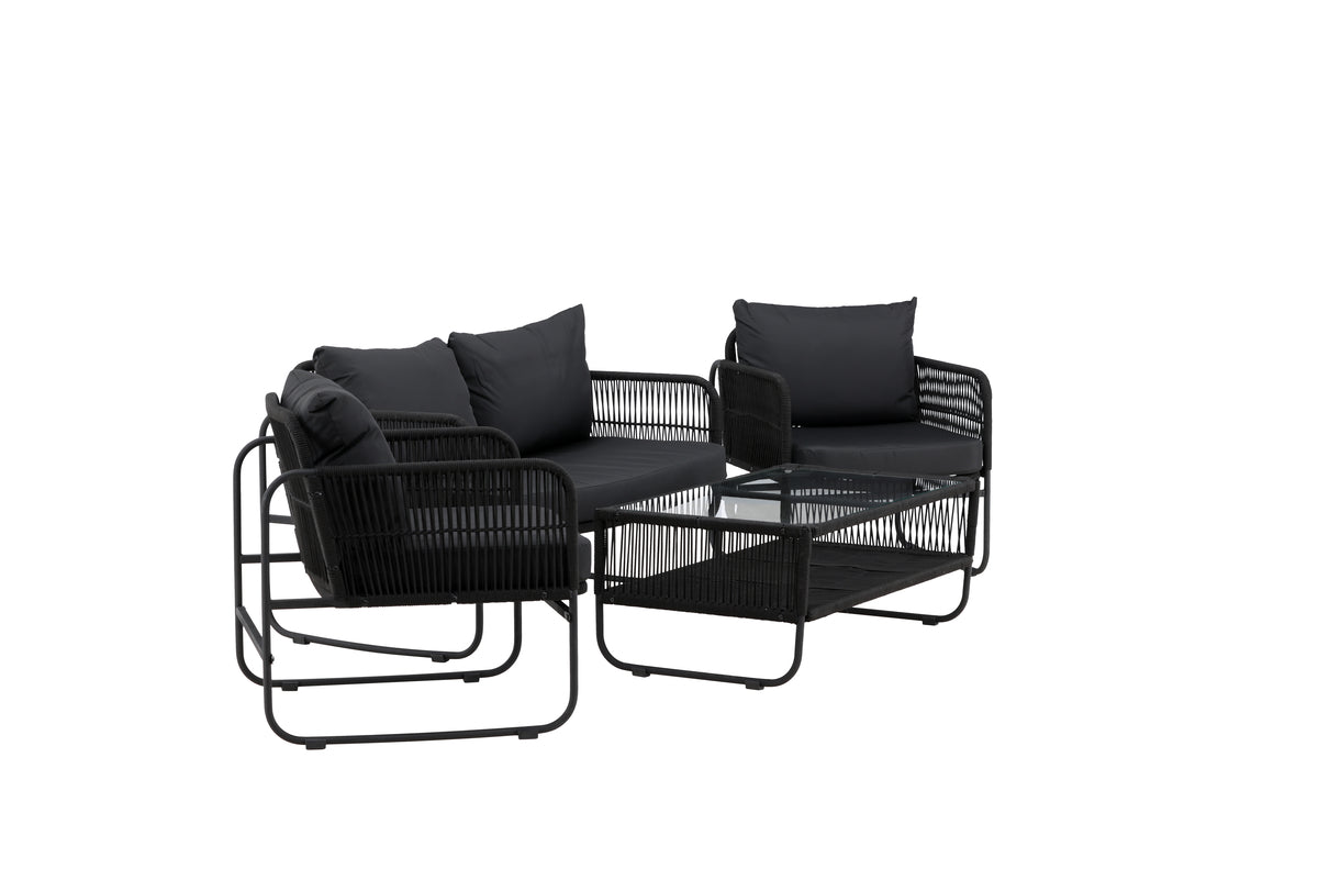 Garten Loungeset Kim - mit Rückenlehne aus Polyesterseil