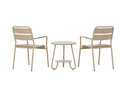 Garten Loungeset Rivana – 3-teiliges Set mit 2 Stühlen & Tisch in Beige
