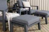 Garten Loungeset Tavira – 5-teiliges Outdoor-Sessel-Set in Schwarz