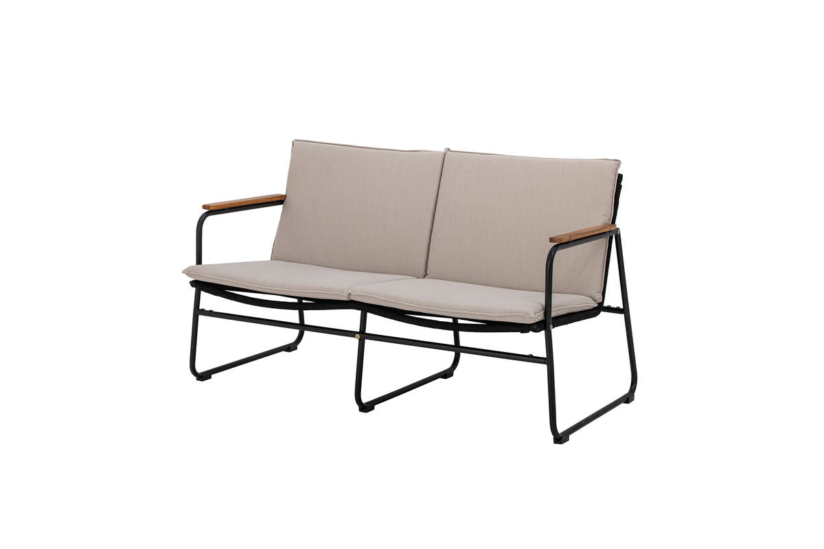 Garten-Sofa Avi – warmes Akazienholz mit geflochtener Optik