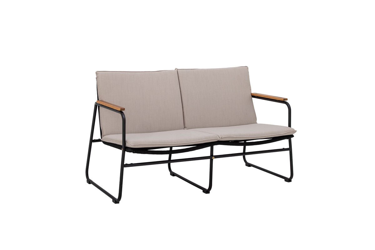 Garten-Sofa Avi – warmes Akazienholz mit geflochtener Optik