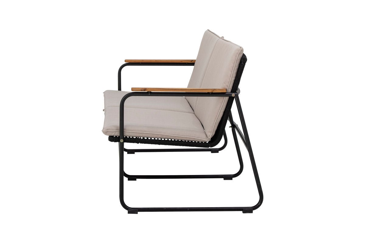 Garten-Sofa Avi – warmes Akazienholz mit geflochtener Optik