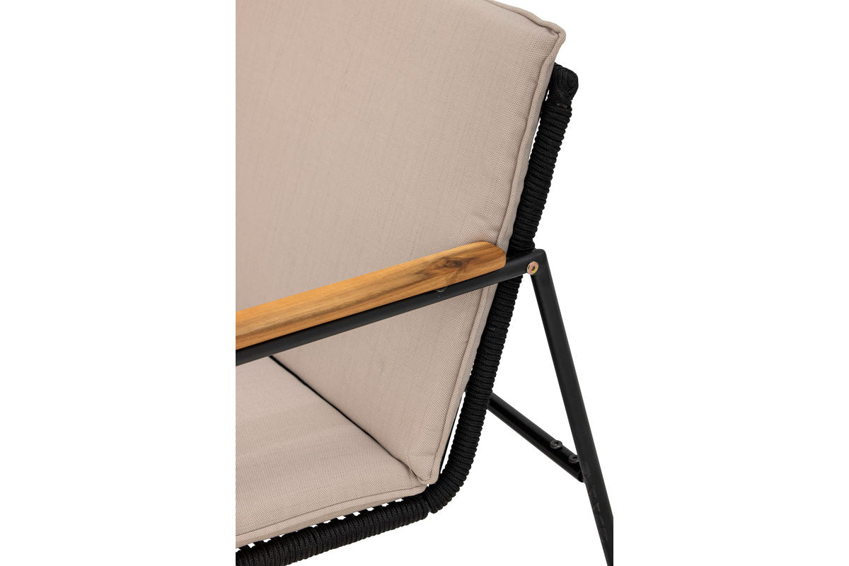 Garten-Sofa Avi – warmes Akazienholz mit geflochtener Optik