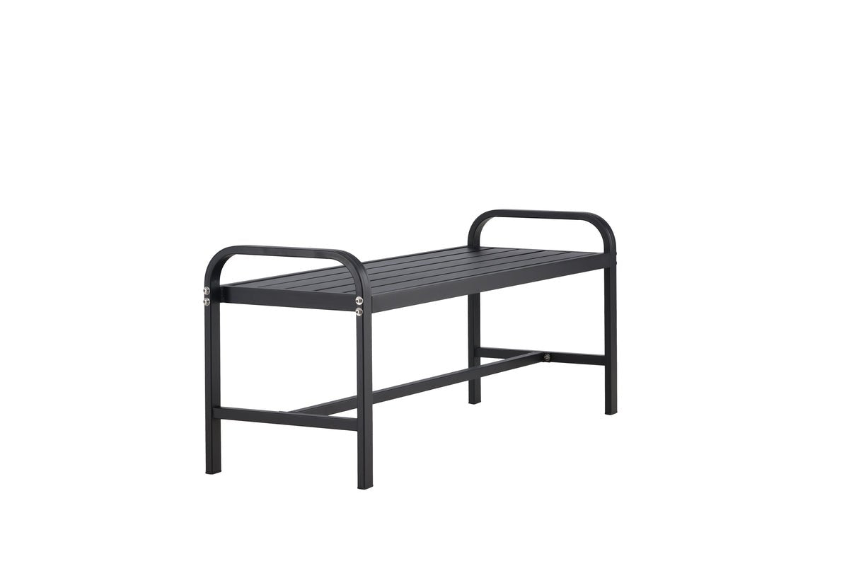 Gartenbank Cäsar - aus robustem, schwarzem Aluminium
