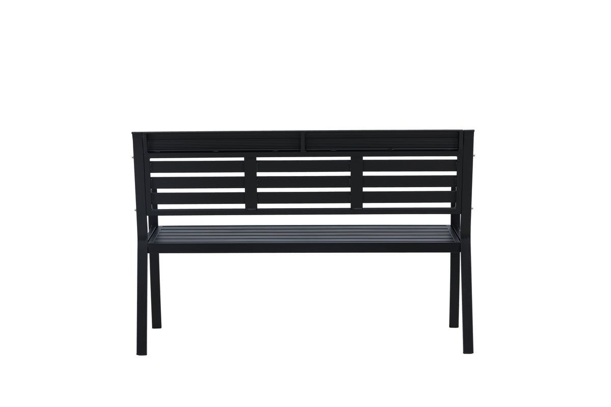 Gartenbank Mineral - Zeitloses Design aus schwarzem Aluminium