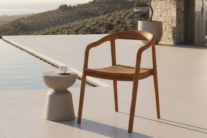 Lot de 2 - Chaise de jardin Bali en teck