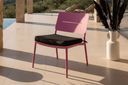 2-piece set - Lia garden chair made of pink steel
