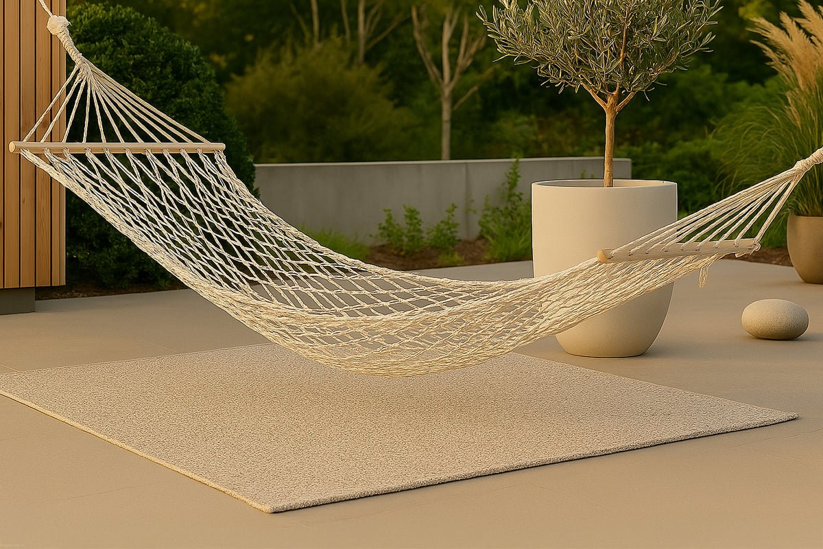 Hängematte Thai - aus Netzgewebe in Cremeweiß