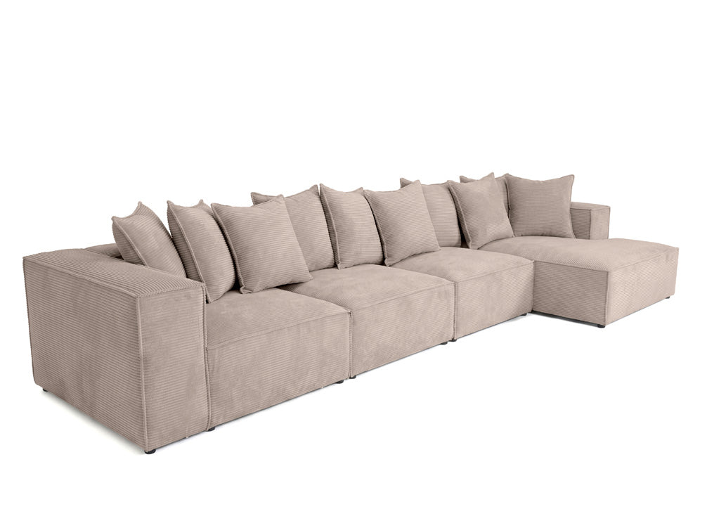 Designer corner sofa Largo Maxi in Corduroy
