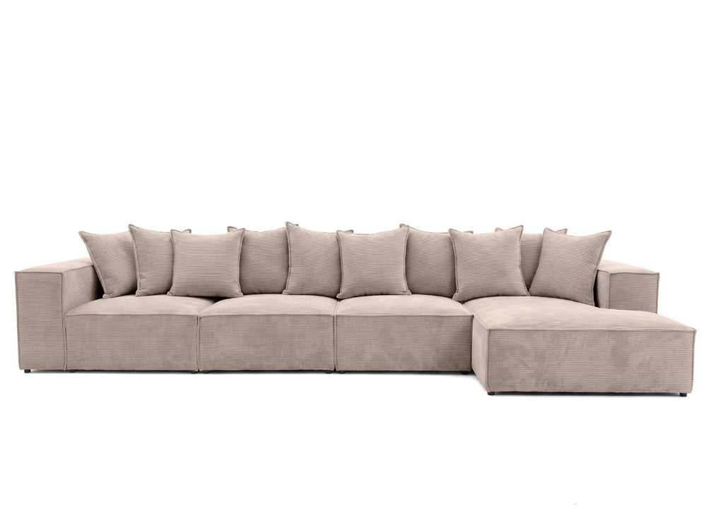 Designer corner sofa Largo Maxi in Corduroy