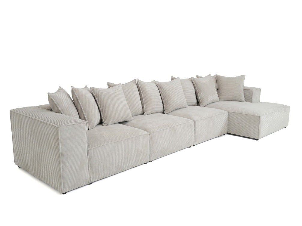 Designer corner sofa Largo Maxi in Corduroy