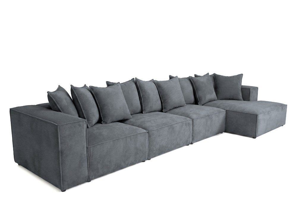Designer corner sofa Largo Maxi in Corduroy