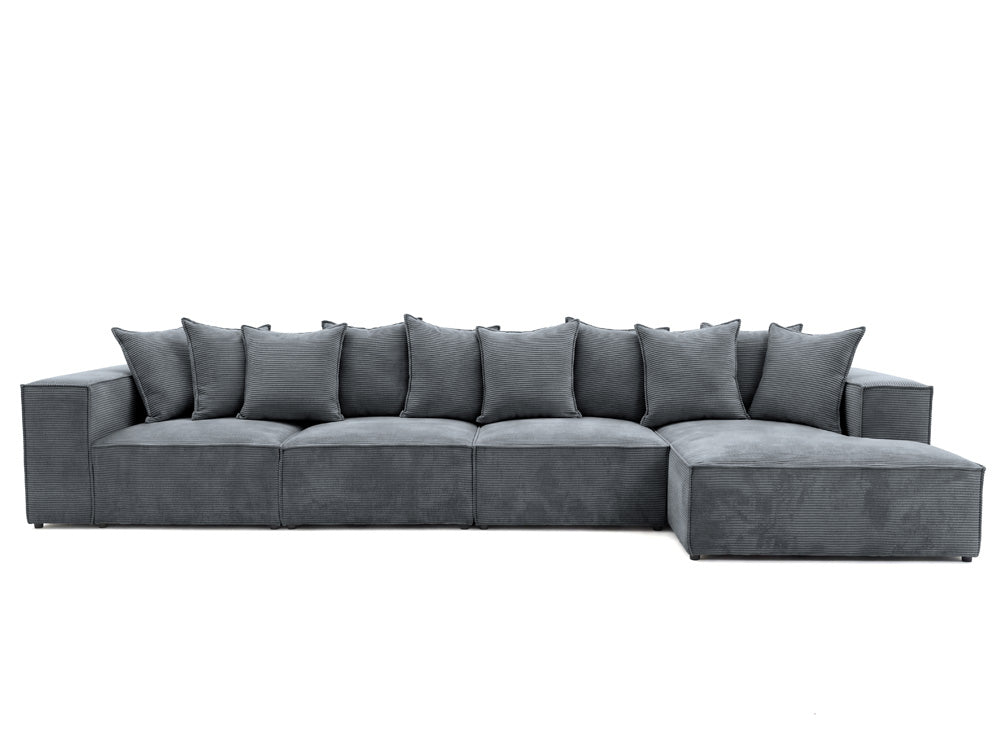 Designer corner sofa Largo Maxi in Corduroy