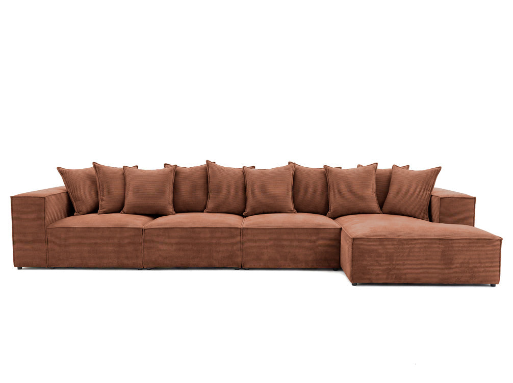 Designer corner sofa Largo Maxi in Corduroy