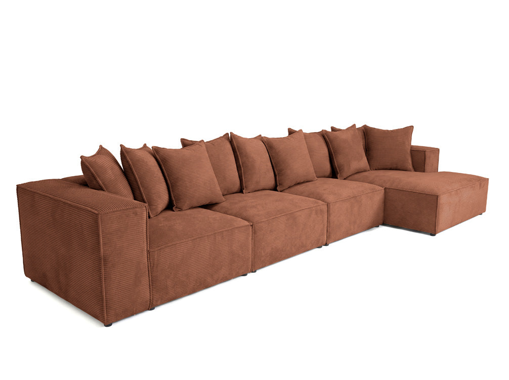 Designer corner sofa Largo Maxi in Corduroy
