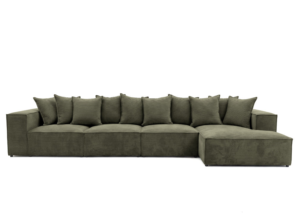 Designer corner sofa Largo Maxi in Corduroy