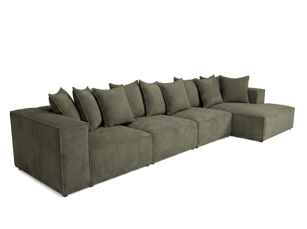 Designer corner sofa Largo Maxi in Corduroy