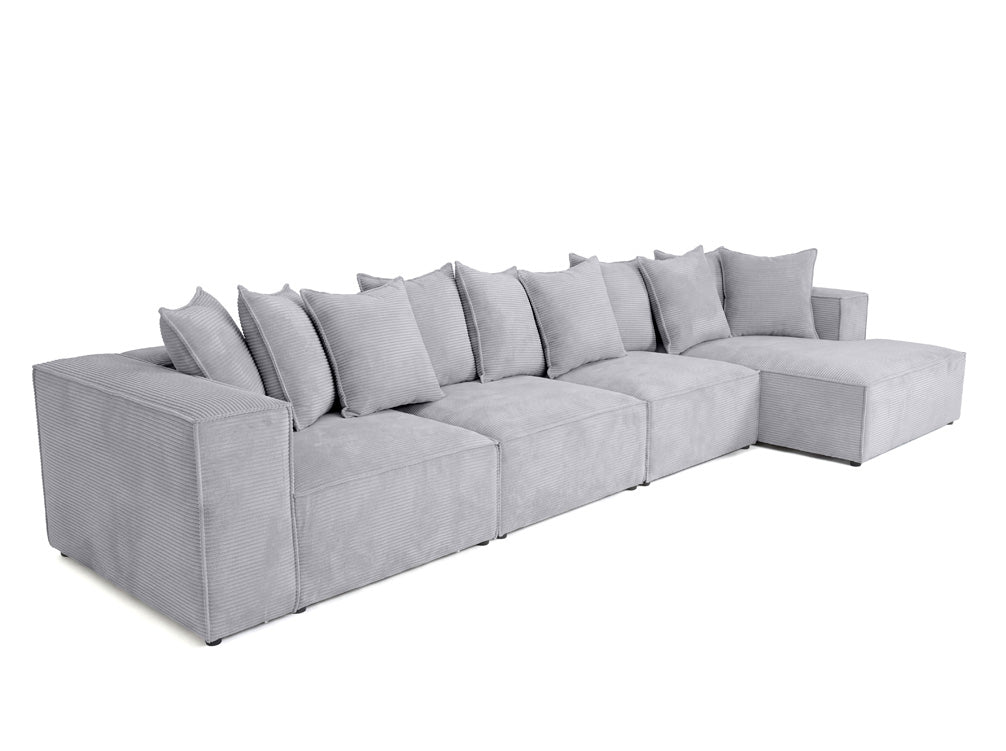Designer corner sofa Largo Maxi in Corduroy