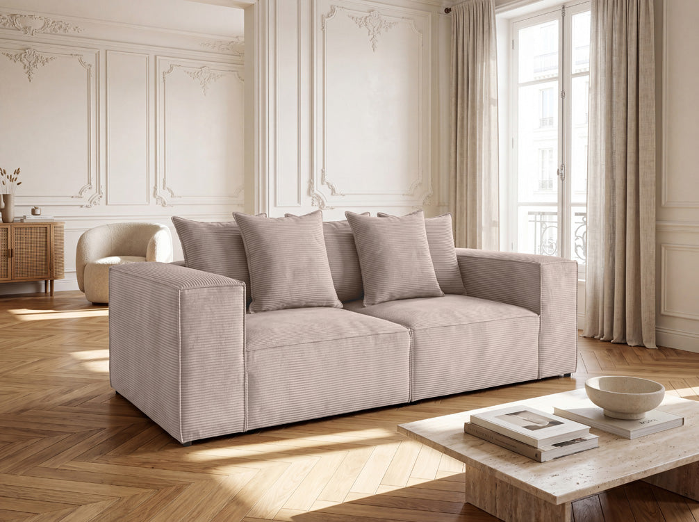Designer 3-seater sofa Largo in Corduroy