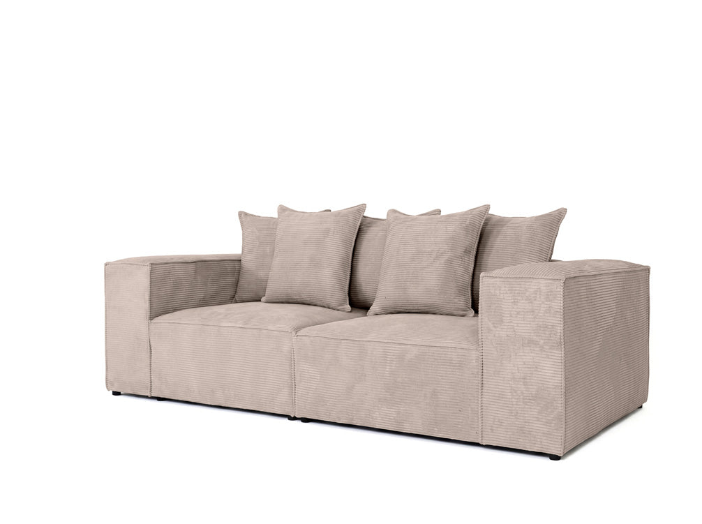 Designer 3-seater sofa Largo in Corduroy